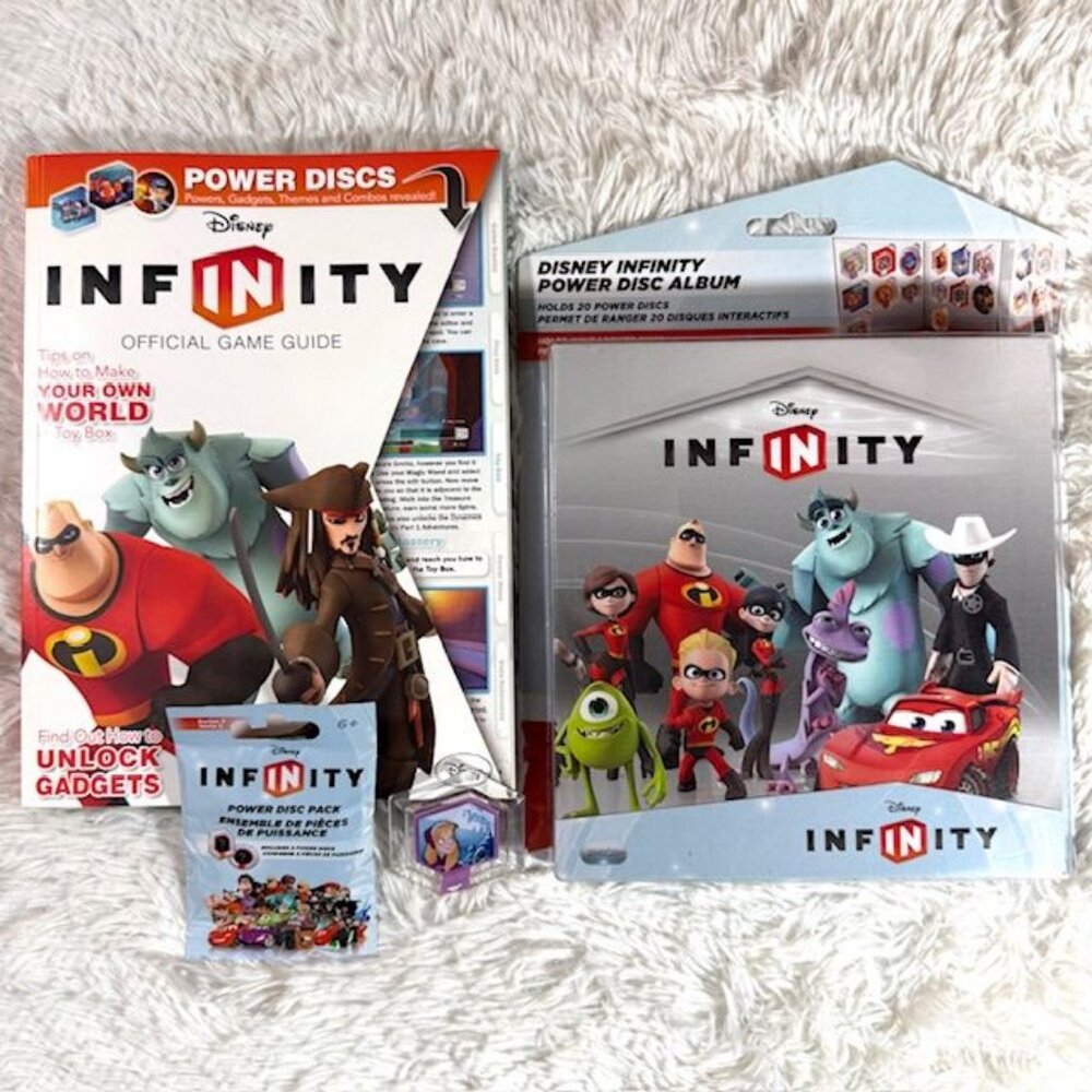 Disney Infinity Power Disc Album + Official Game Guide + Power Disc 2 Pack
